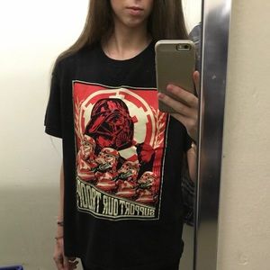 Black Star Wars graphic T-shirt